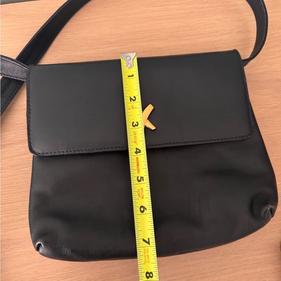 Vintage 80s 90s Paloma Picasso Italian Genuine Black Leather Crossbody Bag - Picture 12 of 12